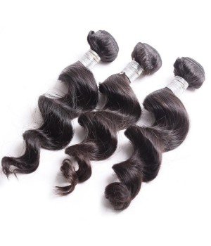 DHL Free Shipping Quality Virgin Brazilian Loose Curl Hair 4 Bundle Deals